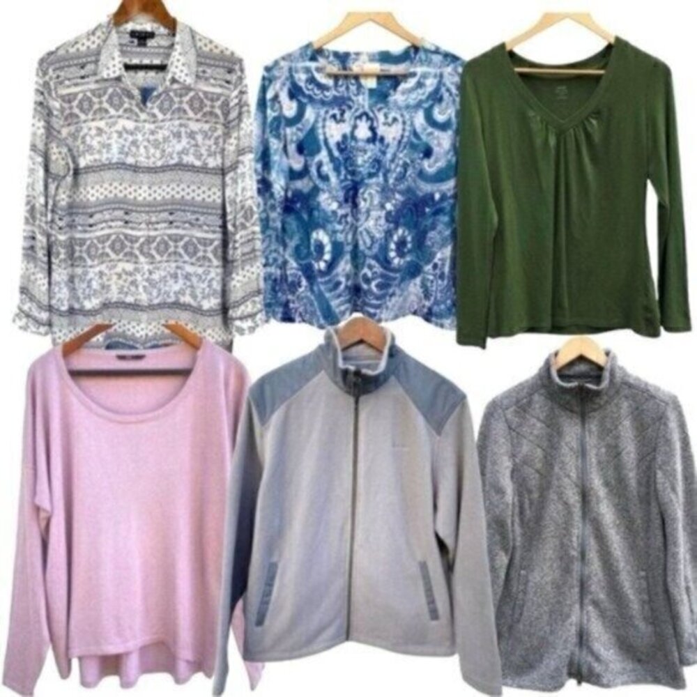 Long Sleeve Top and Jacket Bundle Lot Women’s Size Large